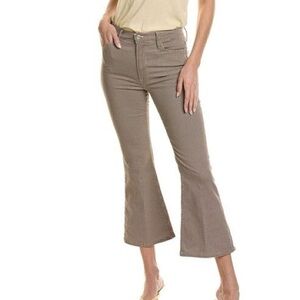 FRAME Le Crop High Rise Flare Jeans - Camel Multi Houndstooth - Size 26